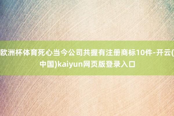 欧洲杯体育死心当今公司共握有注册商标10件-开云(中国)kaiyun网页版登录入口